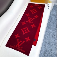 Good Product Louis Vuitton Cashmere Scarf LV112501 Red 2024