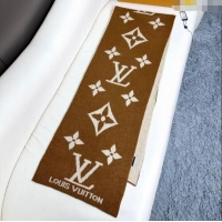 Shop Inexpensive Louis Vuitton Cashmere Scarf LV112504 Light Brown 2024