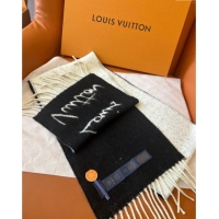 Best Price Louis Vuitton Wool & Alpaca Long Scarf LV112505 Black 2024 Top Quality