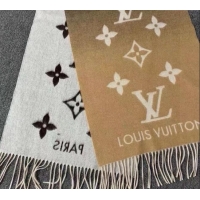 Best Quality Louis Vuitton Reykjavik Gradient Cashmere Long Scarf 45x190cm 8043 Beige 2024