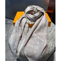 Low Cost Louis Vuitton Classic Monogram Shawl Scarf 140cm 1128 Light Apricot 2024