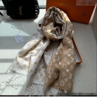 Well Crafted Louis Vuitton Heart Cashmere Long Scarf 45x190cm 1128 Beige 2024