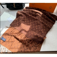 Well Crafted Louis Vuitton Heart Cashmere Long Scarf 45x190cm 1128 Brown 2024