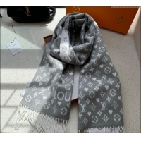 Traditional Specials Louis Vuitton Heart Cashmere Long Scarf 45x190cm 1128 Grey 2024