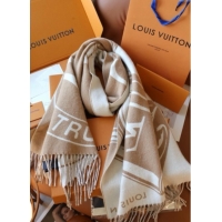 Best Design Louis Vuitton Lock and Keys Wool Cashmere Long Scarf 45x215cm 1128 Beige 2024