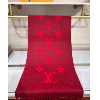 Buy Fashionable Louis Vuitton Reykjavik Cashmere Long Scarf 45x180cm 1128 Dark Red 2024