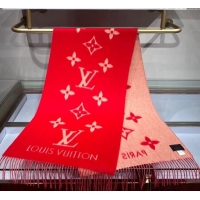 Shop Promotional Louis Vuitton Reykjavik Cashmere Long Scarf 45x180cm 1128 Bright Red 2024