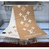 Good Looking Louis Vuitton Reykjavik Cashmere Long Scarf 45x180cm 1128 Camel 2024