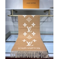 Good Looking Louis Vuitton Reykjavik Cashmere Long Scarf 45x180cm 1128 Camel 2024