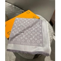 Low Cost Louis Vuitton Classic Monogram Shawl Scarf 140cm 1128 Light Grey 2024