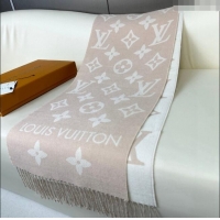 Top Quality Louis Vuitton Simple LV Wool Long Scarf 34x180cm 1128 Pink 2024