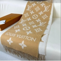 Popular Style Louis Vuitton Simple LV Wool Long Scarf 34x180cm 1128 Camel 2024