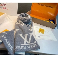 Cheapest Louis Vuitton Cashmere Knit Long Scarf 32x180cm 0115 Grey 2025