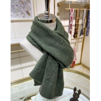 Discount Loro Piana Cashmere Knit Scarf and Hat One Piece LP3036 Green 2024