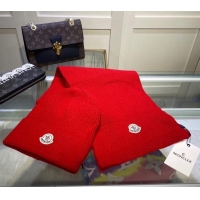 Good Quality Moncler Knit Hat and Scarf Set M0913 Red 2024