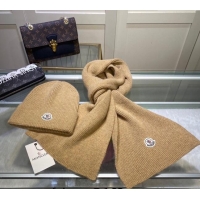 Buy Discount Moncler Knit Hat and Scarf Set M0913 Camel 2024