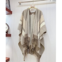 Promotional Celine Cashmere Wool Cape 135x165cm M1058 Beige/Grey 2024