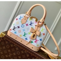 Luxury Classic Louis Vuitton LV x TM Alma BB Bag in Multicolored Monogram Canvas M13078 White 2025