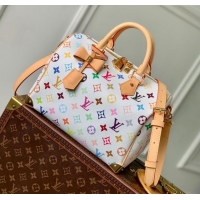 Buy Classic Louis Vuitton LV x TM Speedy Bandouliere 25 Bag in Multicolored Monogram Canvas M13085 White 2025