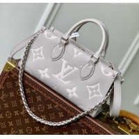 Luxury Discount Louis Vuitton OnTheGo East West Bag in Embossed Grained Cowhide Leather M14213 Grey 2025