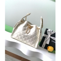 Well Crafted Chanel Quilted Calfskin Medium Hobo bag AS5293 White 2025