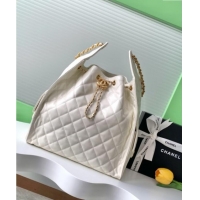 Best Price Chanel Quilted Calfskin Large Hobo bag AS5311 White 2025