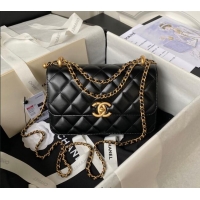 Affordable Price Chanel Quilted Calfskin Small Flap Bag with Gold-Tone Balls AS2649 Black 2025