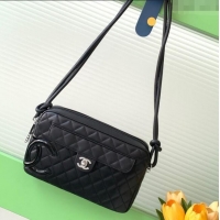 Super Quality Chanel Quilted Calfskin & Patent Camera Bag with Maxi CC AS6326 Black 2025