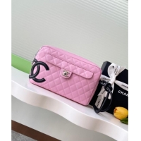 Well Crafted Chanel Quilted Calfskin Leather Camera Bag with Maxi CC AS6326 Pink 2025