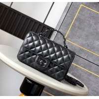 New Fashion Chanel Quilted Lambskin & Lacquered Metal Mini Flap Bag with Top Handle AS5243 Black 2025