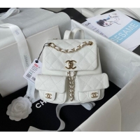 Affordable Price Chanel Grained Calfskin Small Backpack Bag AS3787 White 2025