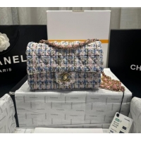 Top Grade Chanel Tweed Classic Mini Flap Bag A69900 Pink/Blue 2025