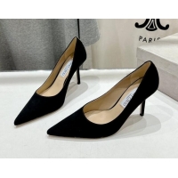 Low Cost Jimmy Choo Love Pumps 8.5cm in Suede Black 1113046