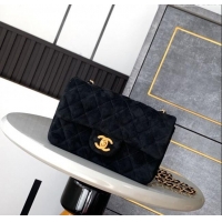 Buy Discount Chanel Suede Classic Mini Flap Bag A69900 Black 2025