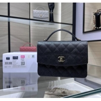 Grade Quality Chanel Grained Calfskin Clutch/Backpack Bag with Chain AP4406 Black 2025