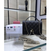 Grade Quality Chanel Grained Calfskin Clutch/Backpack Bag with Chain AP4406 Black 2025