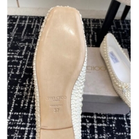 Good Product Jimmy Choo Elme Pearl Embellished Satin Ballerina Flats 1224027