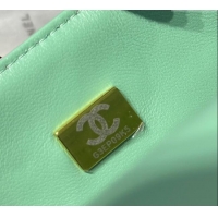 Buy Inexpensive Chanel Coco Bicolor Lambskin Mini Flap Bag with Top Handle AS2431 Pink/Green 2025