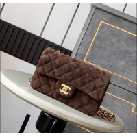 Best Quality Chanel Suede Classic Mini Flap Bag A69900 Dark Coffee 2025