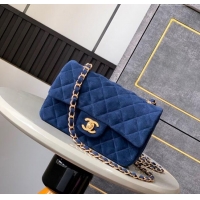 Good Taste Chanel Suede Classic Mini Flap Bag A69900 Royal Blue 2025