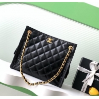 Free Shipping Chanel Quilted Calfskin Hobo Chain Bag AS5303 Black 2025