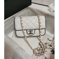 Fashion Discount Chanel Lambskin Mini Flap Bag AS5151 White 2025