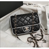 Famous Brand Chanel Lambskin Mini Flap Bag AS5151 Black 2025