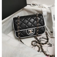 Famous Brand Chanel Lambskin Mini Flap Bag AS5151 Black 2025