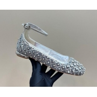 Charming Roger Vivier Viv' Podium Ballerinas Flat in sequins Silver 1225106