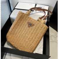 Famous Brand Prada Straw Bag PR5503 Khaki 2025