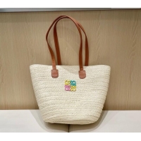 Big Discount Loewe Straw Basket Bag 0312 Light Beige 2025