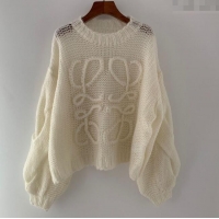 Trendy Design Loewe Mohair Blend Sweater 0116 White 2025