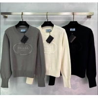 ​Top Grade Prada Sweater 1123 White/Black/Grey 2024