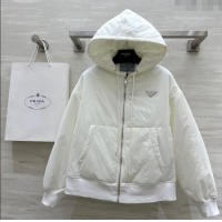 New Fashion Prada Padded Nylon Jacket 1203 White 2024